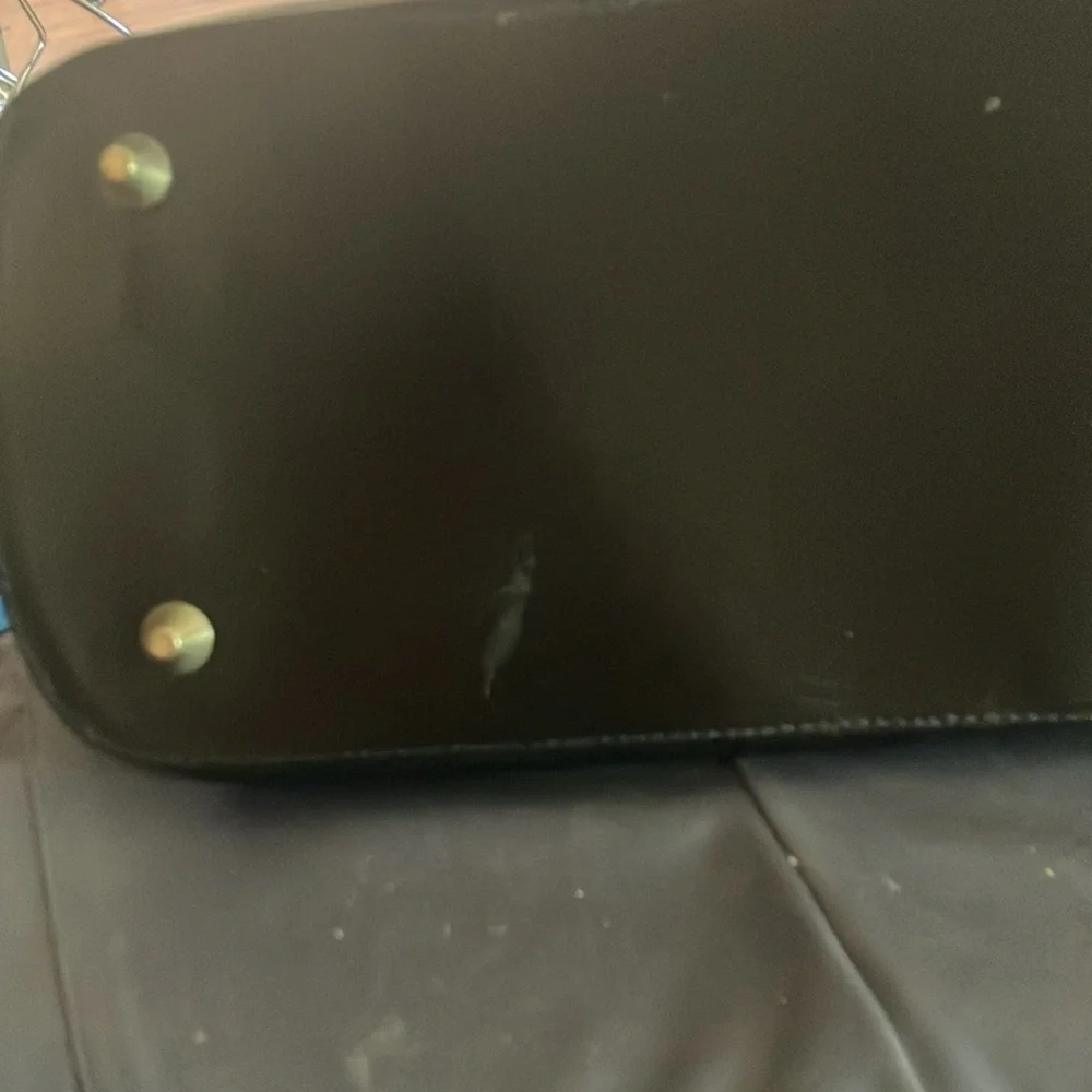 FINAL MARKDOWN Black Croc-Embossed Handbag